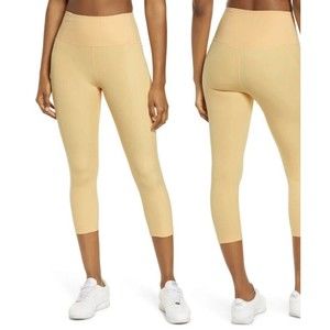 Girlfriend Collective High Waist Capri Leggings Butter Yellow SZ Small NWT ($68)